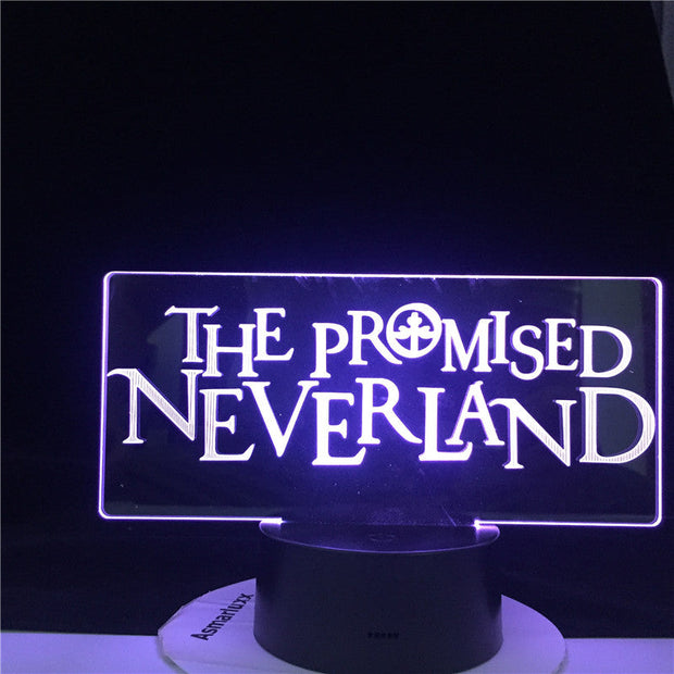 THE PROMISED NEVERLAND LOGO LED ANIME LAMP Led Night Light Touch Colorful Nightlight for Home Decor 16 Colors Remote Control