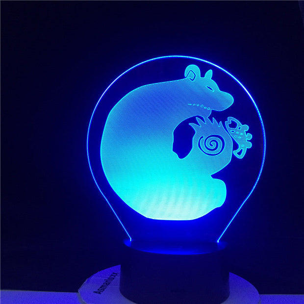 KING GRIZZLY BEAR SLOTH LED ANIME LAMP THE SEVEN DEADLY Manga Gift Anime 3d Lamp Night Light Lamp Otaku Gift Fast Dropshipping