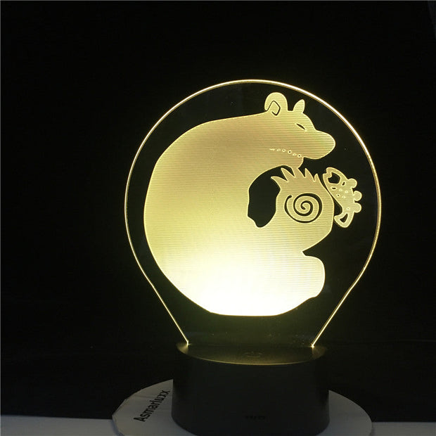 KING GRIZZLY BEAR SLOTH LED ANIME LAMP THE SEVEN DEADLY Manga Gift Anime 3d Lamp Night Light Lamp Otaku Gift Fast Dropshipping