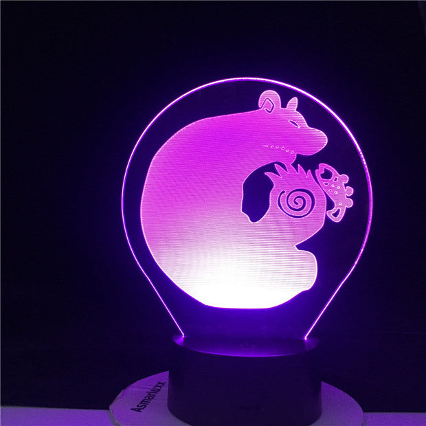 KING GRIZZLY BEAR SLOTH LED ANIME LAMP THE SEVEN DEADLY Manga Gift Anime 3d Lamp Night Light Lamp Otaku Gift Fast Dropshipping