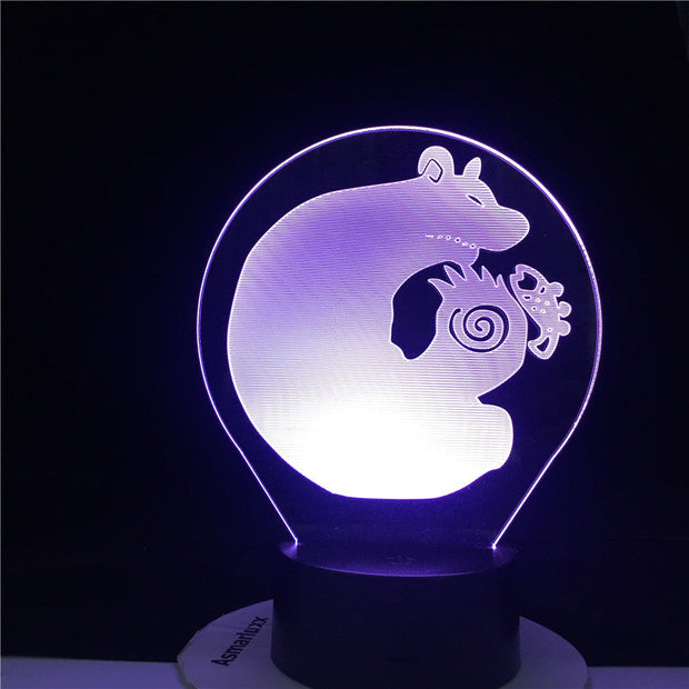 KING GRIZZLY BEAR SLOTH LED ANIME LAMP THE SEVEN DEADLY Manga Gift Anime 3d Lamp Night Light Lamp Otaku Gift Fast Dropshipping
