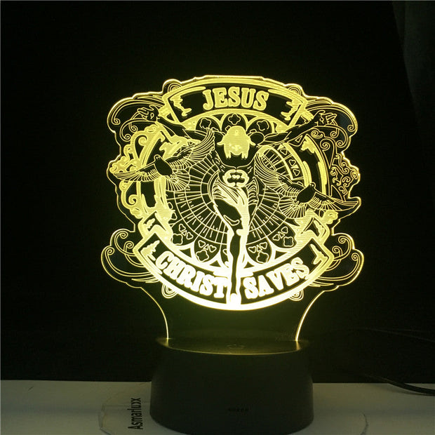 Jesus Figure Character 3d Table Lamp for Children Bedroon Decoration Led Remote Control Night Light Table LED Light