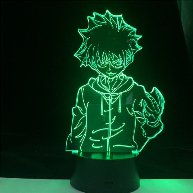 Killua Zoldyck Speed Skills 3D Led Illusion USB Touch Night Light Fans room Decor Lamp Xmas Anime light Gift Factory Supply