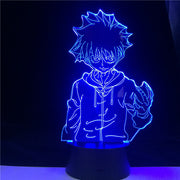 Killua Zoldyck Speed Skills 3D Led Illusion USB Touch Night Light Fans room Decor Lamp Xmas Anime light Gift Factory Supply