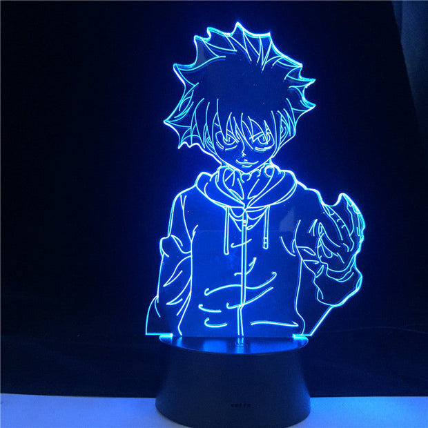 Killua Zoldyck Speed Skills 3D Led Illusion USB Touch Night Light Fans room Decor Lamp Xmas Anime light Gift Factory Supply