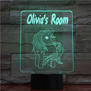 7 Colors Changing Gradient Animal Horse Head Led Nightlights 3D LED Desk Table Lamp Lamps Home Bedroom Party Decoration 1701