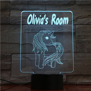 7 Colors Changing Gradient Animal Horse Head Led Nightlights 3D LED Desk Table Lamp Lamps Home Bedroom Party Decoration 1701