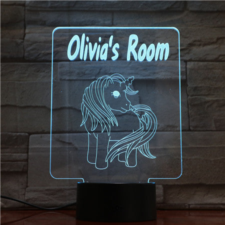 7 Colors Changing Gradient Animal Horse Head Led Nightlights 3D LED Desk Table Lamp Lamps Home Bedroom Party Decoration 1701