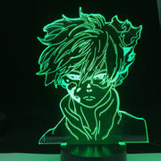 Anime My Hero Academia Shoto Todoroki Led Night Light Lamp for Room Deco Birthday Gift Shoto Todoroki 3d Lamp My Hero Academia