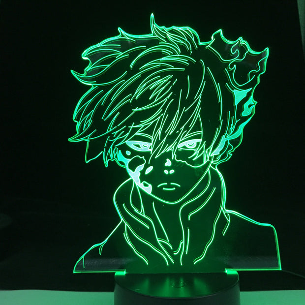 Anime My Hero Academia Shoto Todoroki Led Night Light Lamp for Room Deco Birthday Gift Shoto Todoroki 3d Lamp My Hero Academia