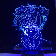 Anime My Hero Academia Shoto Todoroki Led Night Light Lamp for Room Deco Birthday Gift Shoto Todoroki 3d Lamp My Hero Academia