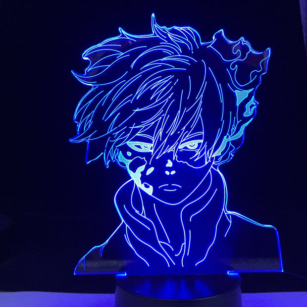 Anime My Hero Academia Shoto Todoroki Led Night Light Lamp for Room Deco Birthday Gift Shoto Todoroki 3d Lamp My Hero Academia
