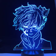 Anime My Hero Academia Shoto Todoroki Led Night Light Lamp for Room Deco Birthday Gift Shoto Todoroki 3d Lamp My Hero Academia