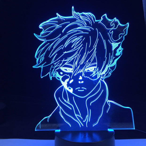 Anime My Hero Academia Shoto Todoroki Led Night Light Lamp for Room Deco Birthday Gift Shoto Todoroki 3d Lamp My Hero Academia