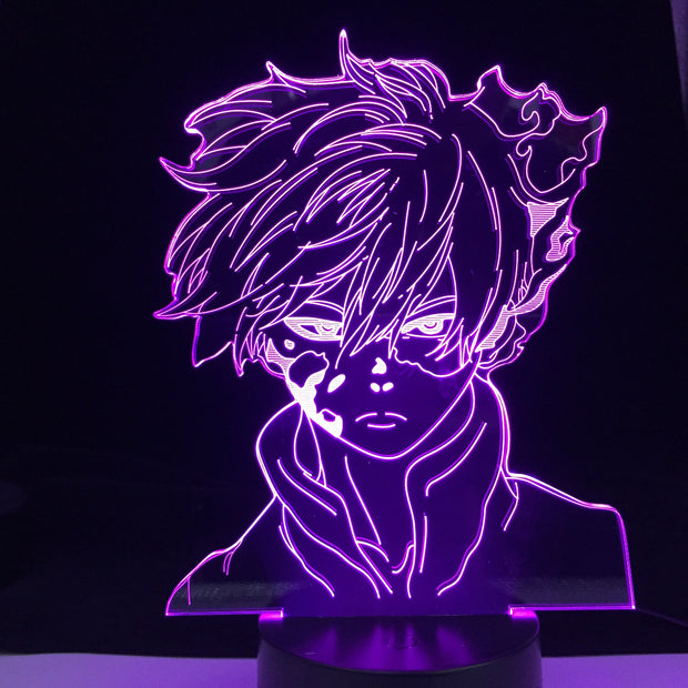 Anime My Hero Academia Shoto Todoroki Led Night Light Lamp for Room Deco Birthday Gift Shoto Todoroki 3d Lamp My Hero Academia