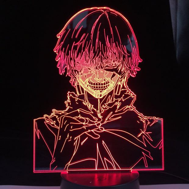 Anime 3d Lamp Tokyo Ghoul Ken Kaneki for Bedroom Decor Nightlight Cool Birthday Gift Acrylic Led Night Light Tokyo Ghoul