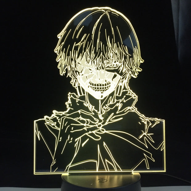 Anime 3d Lamp Tokyo Ghoul Ken Kaneki for Bedroom Decor Nightlight Cool Birthday Gift Acrylic Led Night Light Tokyo Ghoul