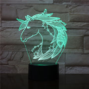 7 Colors Changing Animal LED Night light Horse 3D Desk Lamp USB Luces Navidad Lampara Baby Kid Sleeping Novelty Nightlight 2871