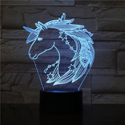 7 Colors Changing Animal LED Night light Horse 3D Desk Lamp USB Luces Navidad Lampara Baby Kid Sleeping Novelty Nightlight 2871