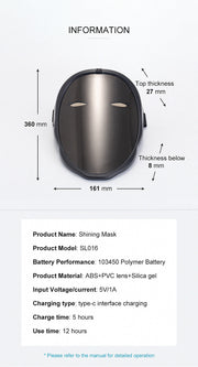 Bluetooth RGB Light Up LED Mask Diy Picture Animation Text Halloween Holiday Carnival Costume Party Game Child Masks Decor Gift