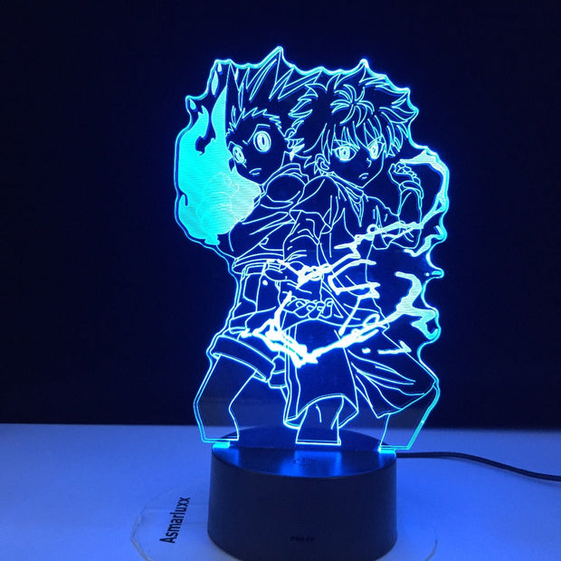 Gon and Killua Figure 3d Night Light Anime HUNTER Nightlight for Kids Bed Room Decor Lighting Child Birthday Bedroom Decor Lamp
