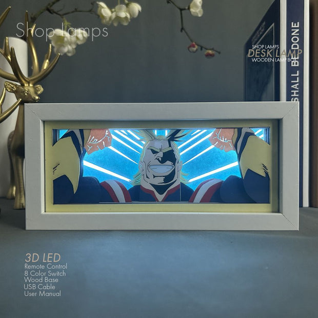 All Might 3D Lamp Box