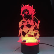 Kimetsu No Yaiba Nezuko Kamado Figure Led Night Light for Bedroom Decor Nightlight Kids Child Table 3d Lamp Gift